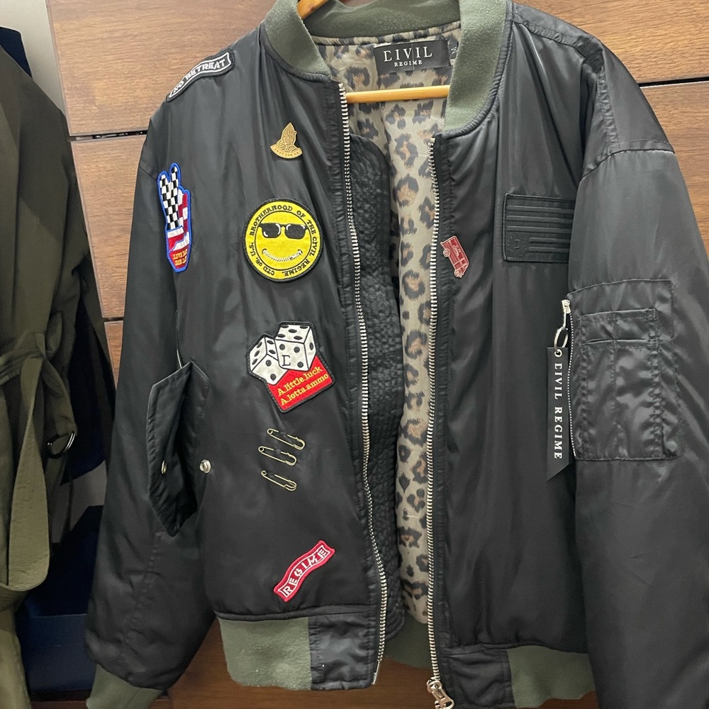 Reversible Civil Regime Bomber Jacket